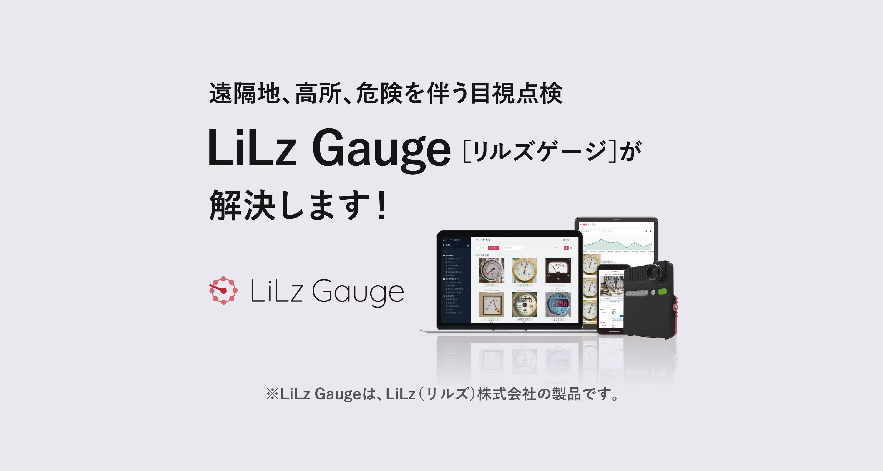 遠隔地、高所、危険を伴う目視点検　LiLz Gauge(リルズゲージ)が解決します！